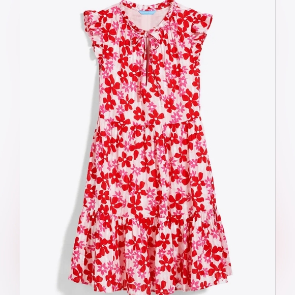 Draper James Connie Flutter Sleeve Dress Flying Daisies - Picture 2 of 6
